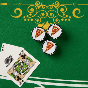 SlipperyJoe's klassieke pepperoni pizzapunt gesmol Poker Chips