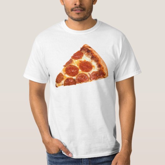 SlipperyJoe's klassieke pepperoni pizzapunt gesmol T-shirt (Voorkant)