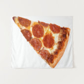 SlipperyJoe's klassieke pepperoni pizzapunt gesmol Wandkleed (Voorkant (horizontaal))