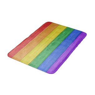 SlipperyJoe's klassieke regenboog tactiele handgem Badmat