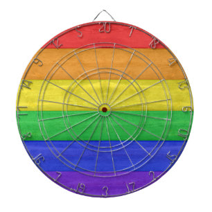 SlipperyJoe's klassieke regenboog tactiele handgem Dartbord