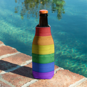 SlipperyJoe's klassieke regenboog tactiele handgem Flesjeskoeler