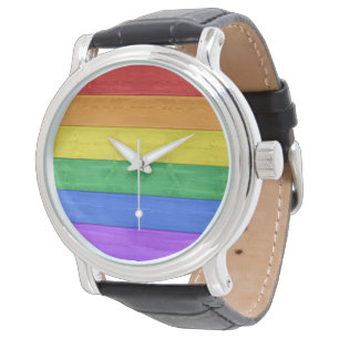SlipperyJoe's klassieke regenboog tactiele handgem Horloge