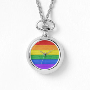 SlipperyJoe's klassieke regenboog tactiele handgem Horloge