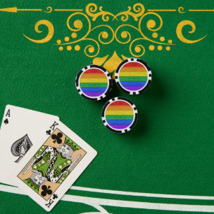 SlipperyJoe's klassieke regenboog tactiele handgem Poker Chips