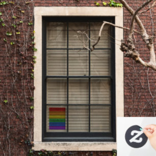 SlipperyJoe's klassieke regenboog tactiele handgem Raamsticker