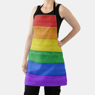 SlipperyJoe's klassieke regenboog tactiele handgem Schort