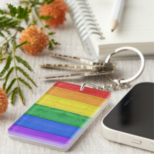 SlipperyJoe's klassieke regenboog tactiele handgem Sleutelhanger