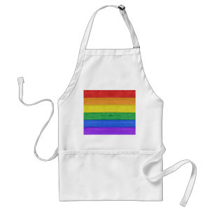 SlipperyJoe's klassieke regenboog tactiele handgem Standaard Schort