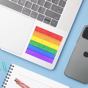 SlipperyJoe's klassieke regenboog tactiele handgem Sticker