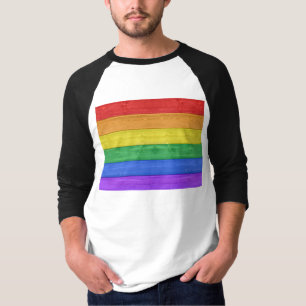 SlipperyJoe's klassieke regenboog tactiele handgem T-shirt