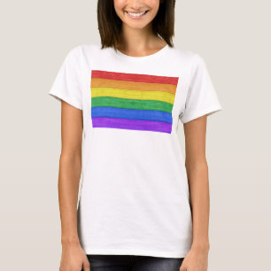 SlipperyJoe's klassieke regenboog tactiele handgem T-shirt