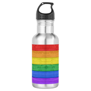 SlipperyJoe's klassieke regenboog tactiele handgem Waterfles