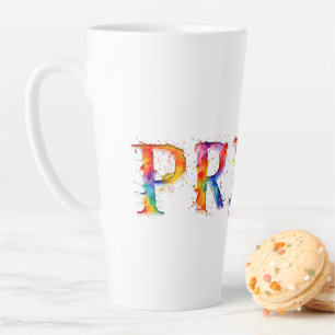 SlipperyJoe's kleurrijke creatieve Pride-thema tek Latte Mok