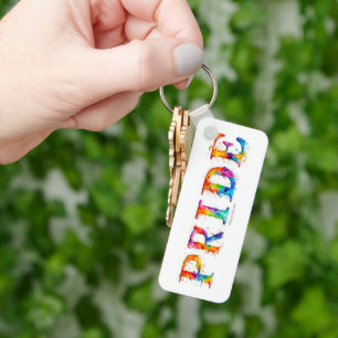 SlipperyJoe's kleurrijke creatieve Pride-thema tek Sleutelhanger
