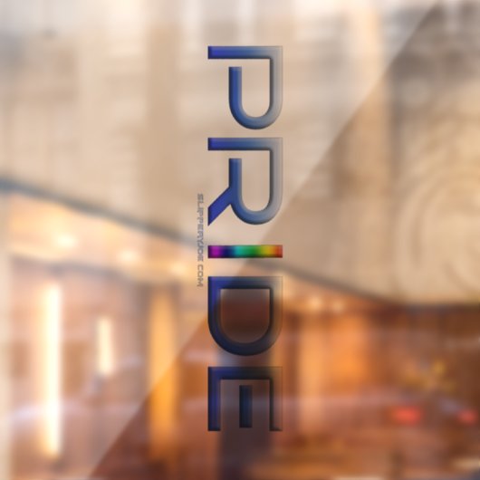 SlipperyJoe's kleurrijke Pride woord vet metallic Raamsticker (Vel 2)