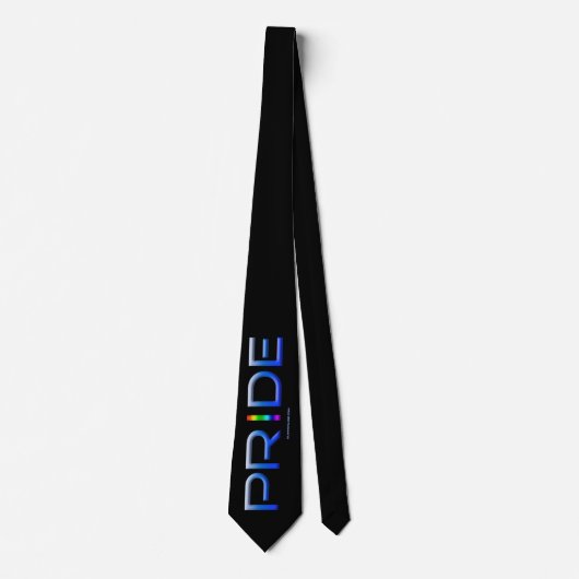 SlipperyJoe's kleurrijke Pride woord vet metallic  Stropdas (Voorkant)
