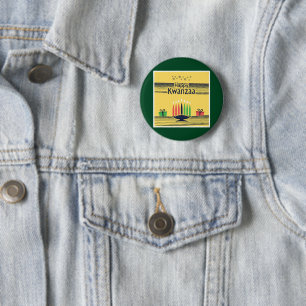SlipperyJoe's Kwanzaa warme vierende toon traditie Ronde Button 5,7 Cm