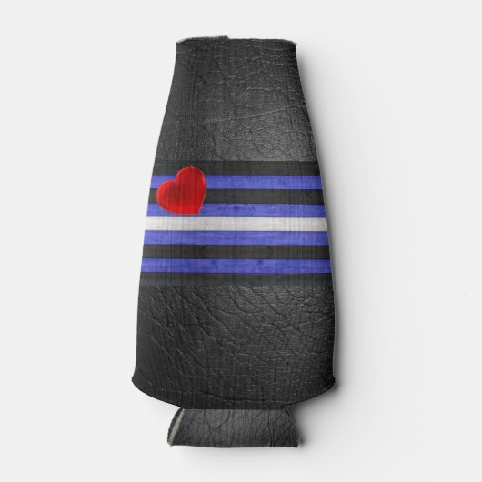 SlipperyJoe's lederen trots vlag zwart koninklijk  Flesjeskoeler (Voorkant)