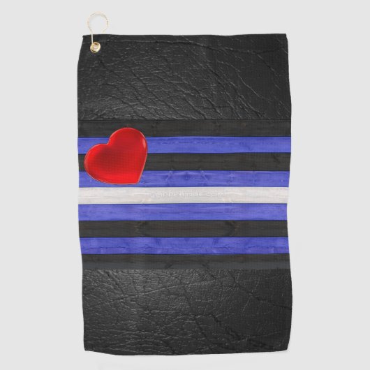 SlipperyJoe's lederen trots vlag zwart koninklijk Golfhanddoek (Voorkant)