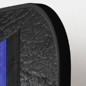 SlipperyJoe's lederen trots vlag zwart koninklijk  Pickleball Paddle (Links Detail)