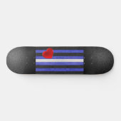 SlipperyJoe's lederen trots vlag zwart koninklijk  Skateboard (Horizontaal)