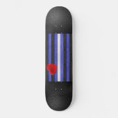 SlipperyJoe's lederen trots vlag zwart koninklijk  Skateboard (Voorkant)