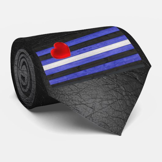 SlipperyJoe's lederen trots vlag zwart koninklijk Stropdas (Opgerold)