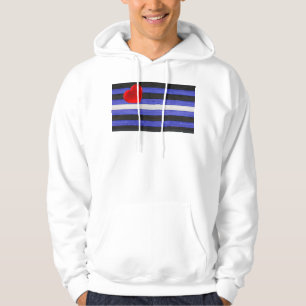 SlipperyJoe's leren trotsvlag zwart koningsblauw Hoodie