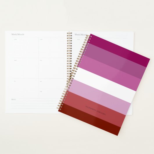 SlipperyJoe's lesbian pride flag feminine communit (Devant avec enveloppe)