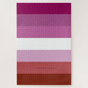 SlipperyJoe's Lesbian Pride vlag feminine Lipstick Legpuzzel