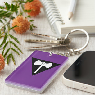 SlipperyJoe's Lesbian Pride vlag labrays symbool t Sleutelhanger