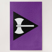 SlipperyJoe's Lesbian Pride vlag Labrys ax triangl Legpuzzel (Verticaal)