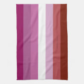 SlipperyJoe's lesbische trots vlag vrouwelijke gem Theedoek (Verticaal)