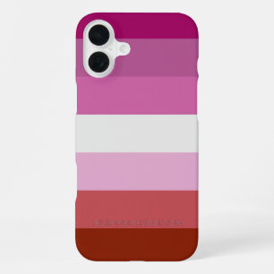SlipperyJoe's lesbische trotsvlag vrouwelijke geme iPhone 16 Plus Hoesje