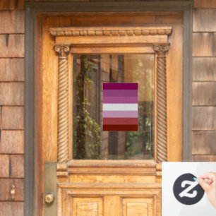SlipperyJoe's lesbische trotsvlag vrouwelijke geme Raamsticker