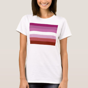SlipperyJoe's lesbische trotsvlag vrouwelijke geme T-shirt