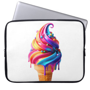 SlipperyJoe's levendige ijsje voedsel klassieker Laptop Sleeve