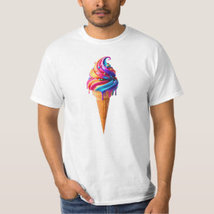 SlipperyJoe's levendige ijsje voedsel klassieker T-shirt
