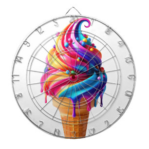 SlipperyJoe's levendige ijsje voedselklassieker  Dartbord