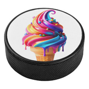 SlipperyJoe's levendige ijsje voedselklassieker Hockey Puck