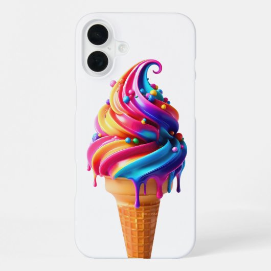 SlipperyJoe's levendige ijsje voedselklassieker  iPhone Hoesje (Achterkant)