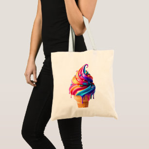 SlipperyJoe's levendige ijsje voedselklassieker Tote Bag
