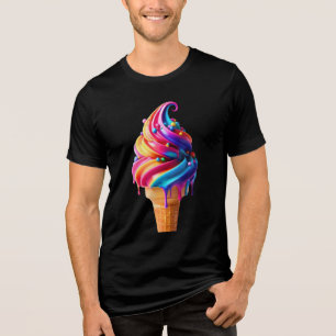 SlipperyJoe's levendige ijsje voedselklassieker Tri-Blend Shirt