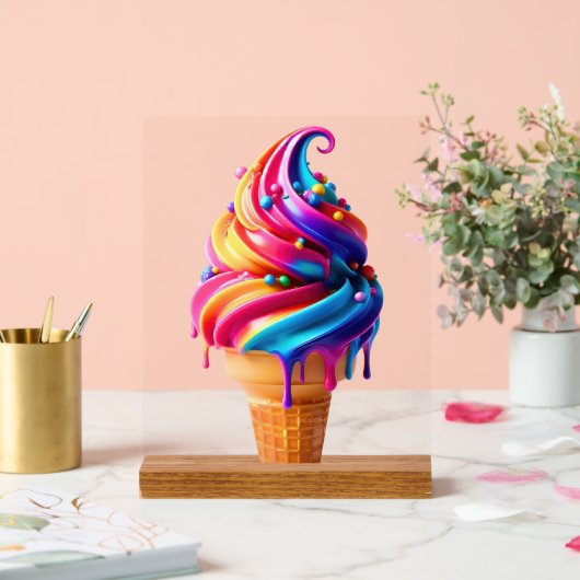 SlipperyJoe's levendige ijskegel food classic Acryl Bord (Huwelijk)