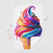 SlipperyJoe's levendige ijskegel food classic Golfhanddoek (Insitu)