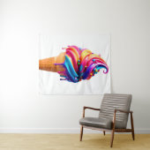 SlipperyJoe's levendige ijskegel food classic Wandkleed (In Situ (horizontaal))