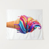 SlipperyJoe's levendige ijskegel food classic Wandkleed (Voorkant (horizontaal))