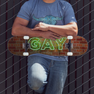 SlipperyJoe's levendige neonhomobord groene bakste Skateboard