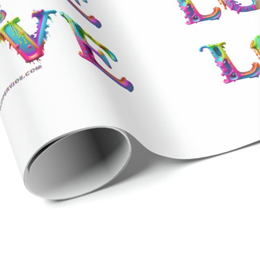 SlipperyJoe's liefde is liefde spuitverf gay pride Cadeaupapier (Rol Hoek)